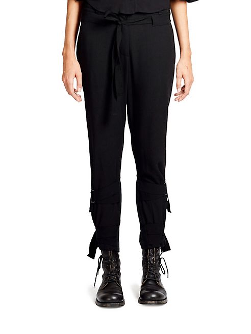 Ann Demeulemeester - Belted Virgin Wool Trousers