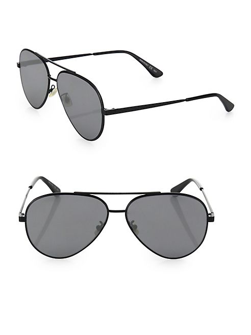 Saint Laurent - Classic 11 Zero 60MM Double-Bridge Aviator Sunglasses