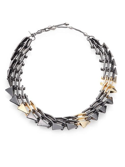 Alexis Bittar - Two-Tone Origami Link Necklace