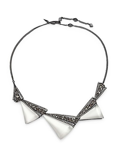 Alexis Bittar - Crystal-Encrusted Graduated Origami Bib Necklace