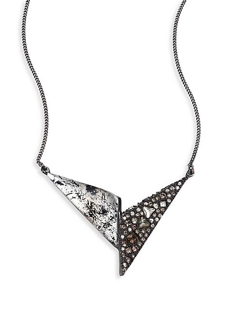 Alexis Bittar - Crystal-Encrusted Origami Pendant Necklace