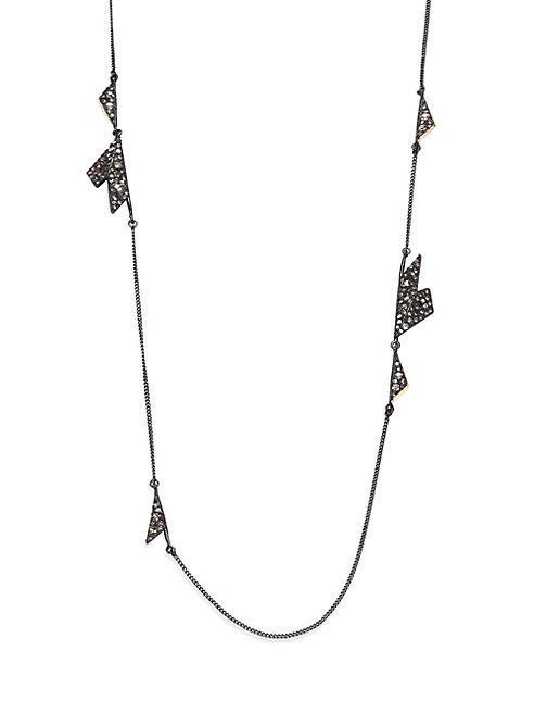 Alexis Bittar - Crystal-Encrusted Origami Station Necklace