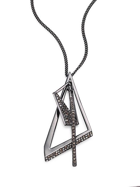 Alexis Bittar - Crystal-Encrusted Origami Pendant Necklace