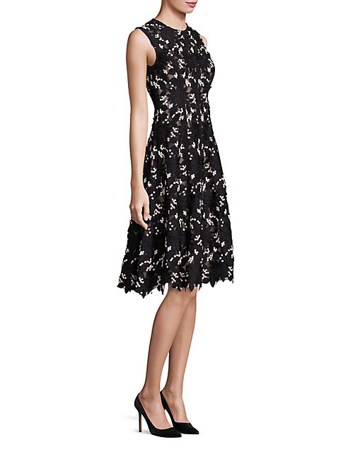 Lela Rose - Seamed Lace Dress