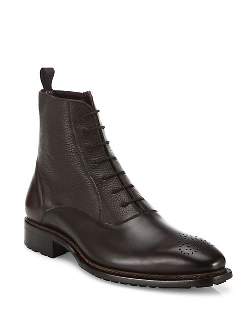 Mezlan - Paneled Leather Ankle Boots