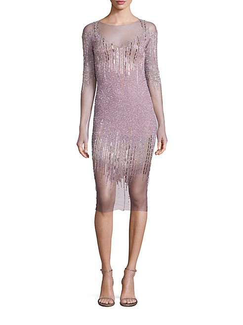 Pamella Roland - Sequin & Crystal Embellished Dress