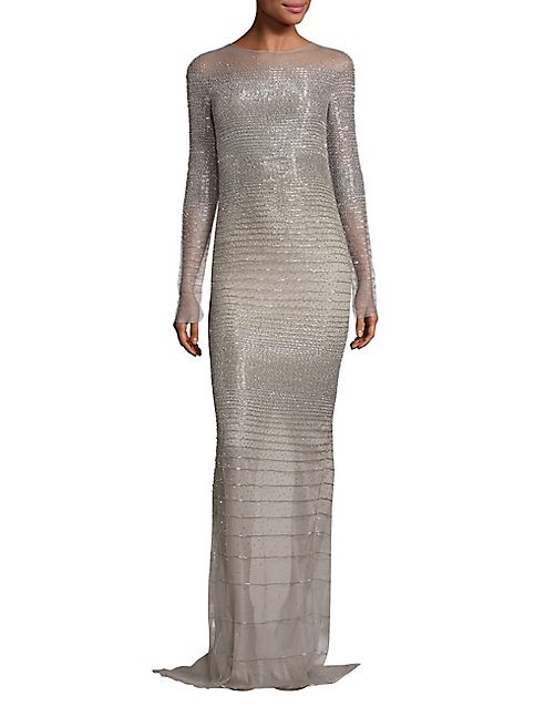 Pamella Roland - Embellished Illusion Gown