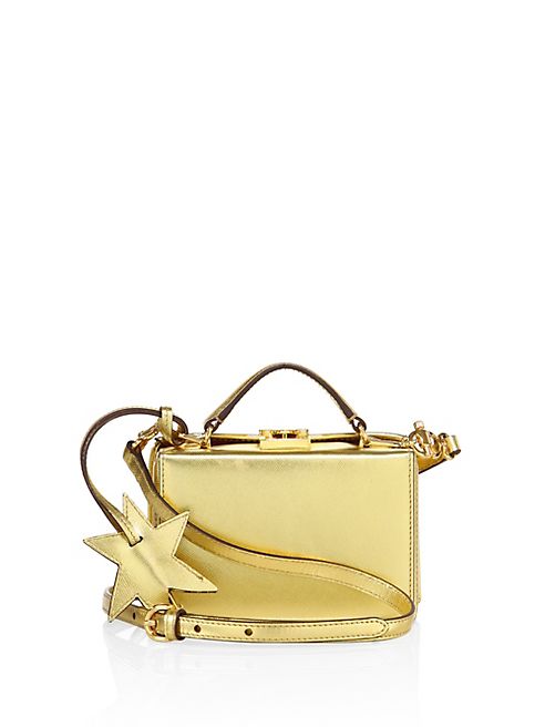 Mark Cross - Grace Mini Metallic Leather Box Crossbody Bag