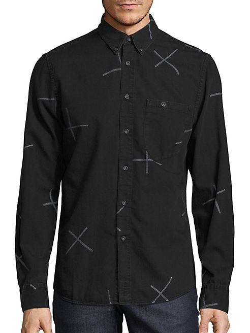 Nudie Jeans - Cross Print Button-Down Shirt