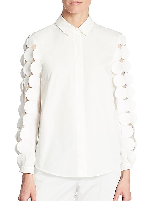 Akris punto - Dot Button Front Top