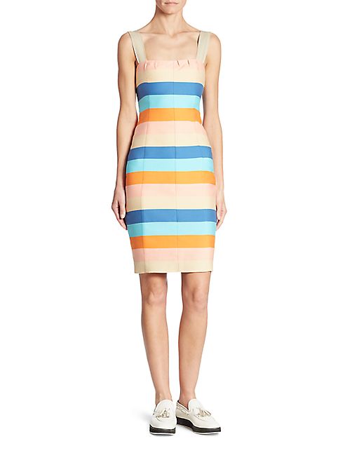 Akris punto - Striped Silk-Blend Dress