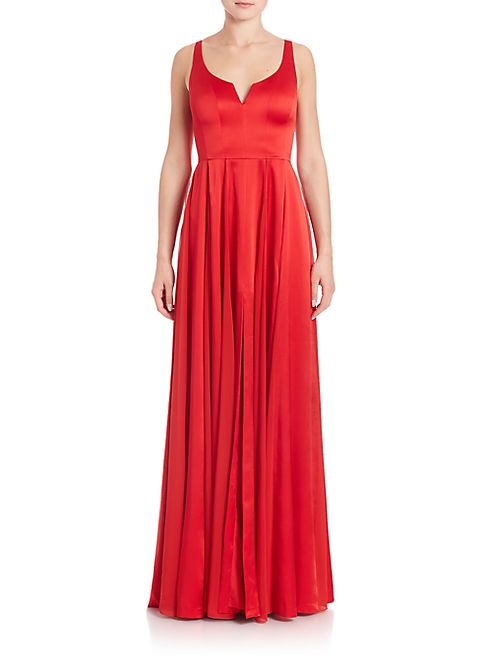 Halston Heritage - Pleated A-Line Gown