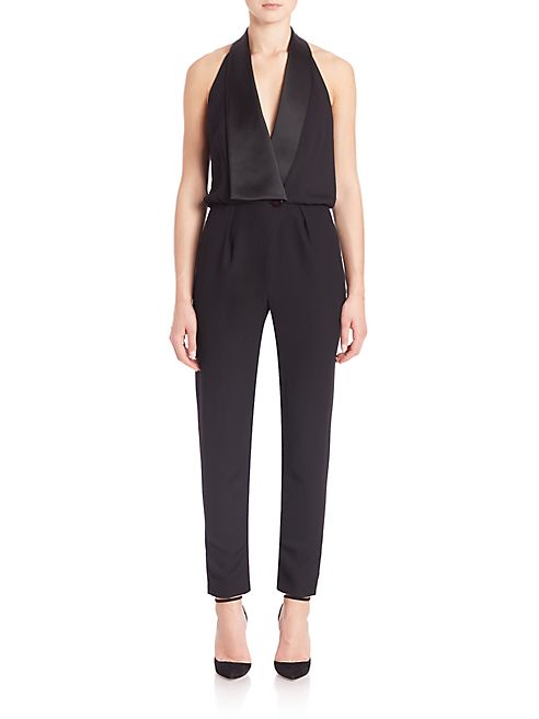 Halston Heritage - Halter Tuxedo Jumpsuit