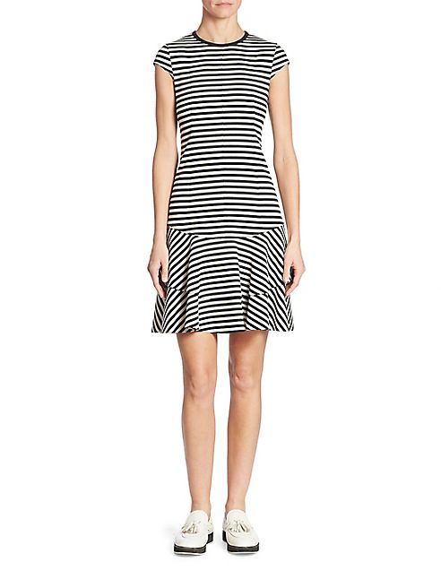 Akris punto - Striped Cotton Jersey Dress