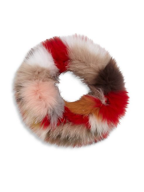 Surell - Multicolor Fox Fur Cowl Scarf