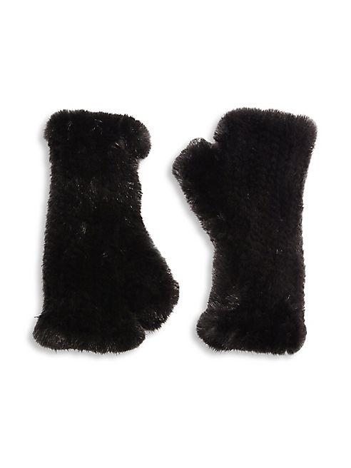 Surell - Mink Fur Fingerless Gloves