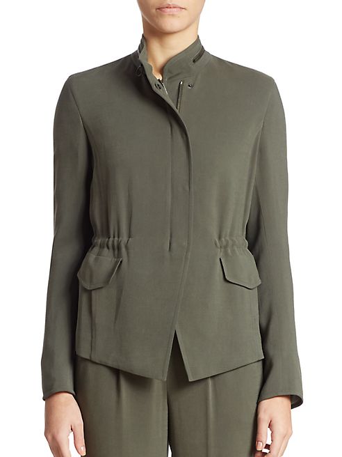 Akris punto - Solid Zip Up Jacket