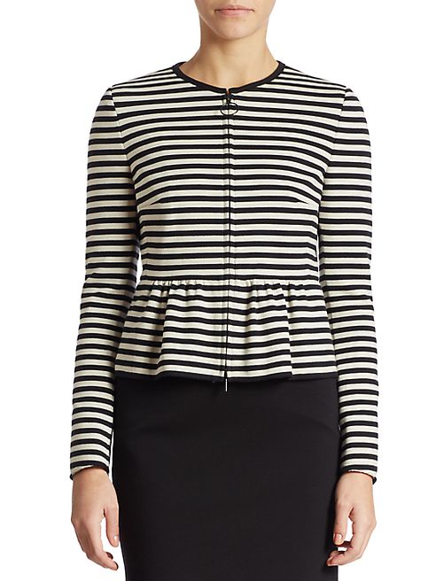 Akris punto - Striped Peplum Jacket