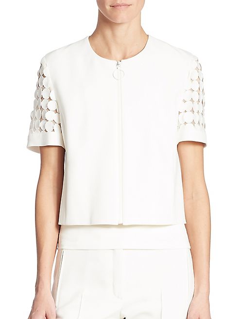 Akris punto - Short Sleeve Zip Jacket