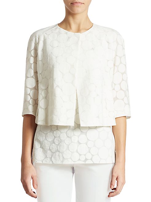 Akris punto - Organza Dot Cropped Jacket