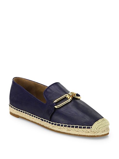 Michael Kors Collection - Lennox Leather Espadrille Flats