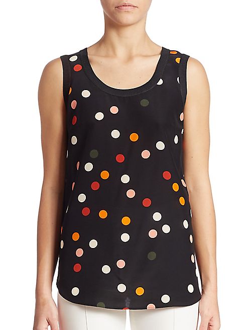 Akris punto - Sleeveless Dot Printed Top