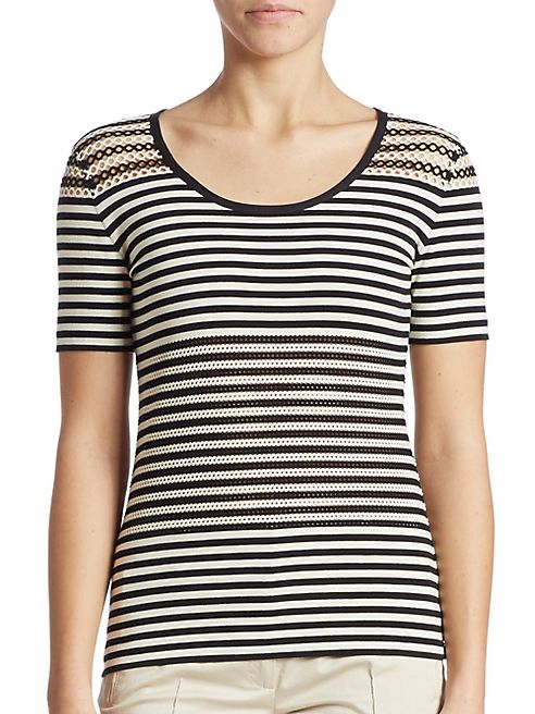 Akris punto - Cotton-Blend Striped Tee