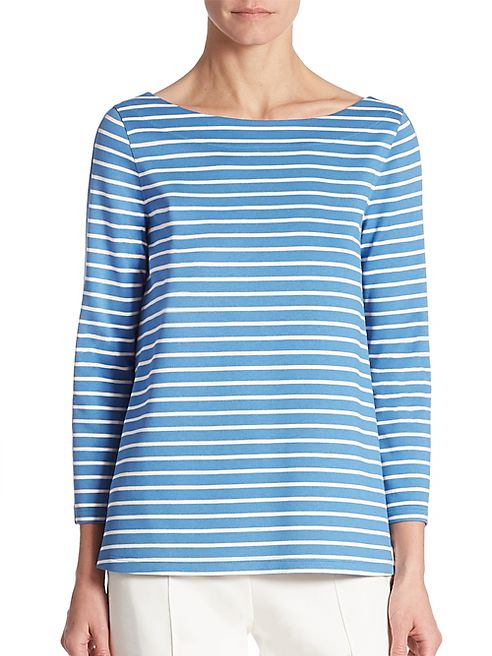 Akris punto - Stripe Jersey A-Line Top