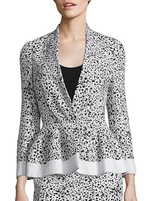 Carolina Herrera - Splatter-Print Tweed Jacket