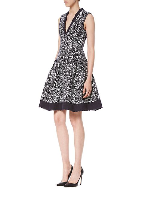 Carolina Herrera - Printed Tweed Dress