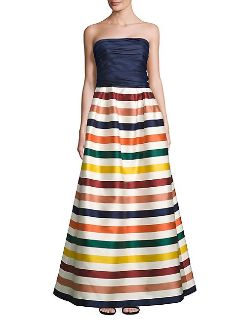 Carolina Herrera - Strapless Striped Gown