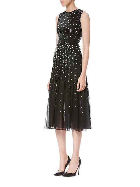 Carolina Herrera - Sequined Chiffon Dress