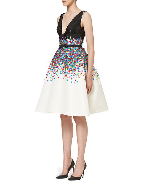 Carolina Herrera - Flared Sequin Confetti Dress