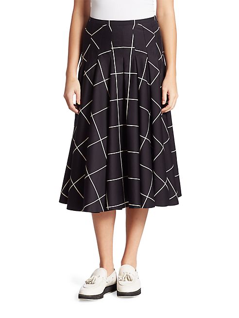 Akris punto - Pleated Printed Skirt