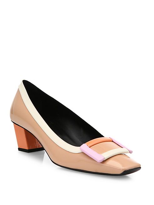 Roger Vivier - Belle Vivier Graphic Patent Leather Pumps