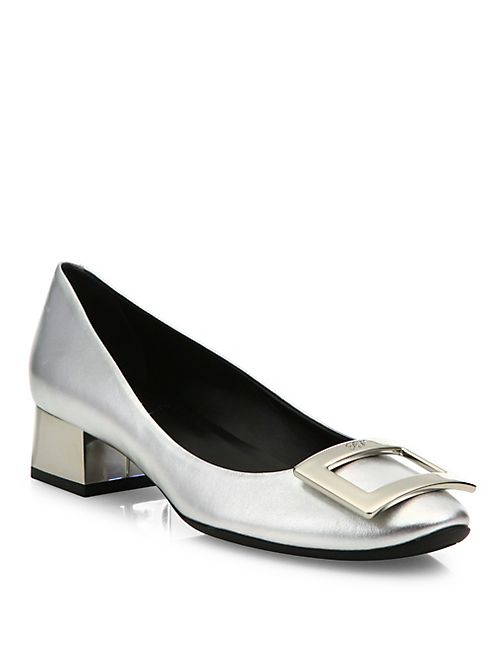 Roger Vivier - Belle De Nuit Metallic Leather Pumps