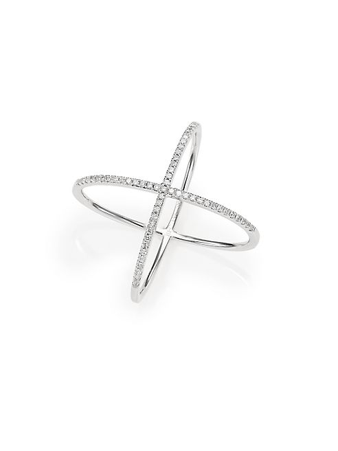 EF Collection - Diamond & 14K White Gold X Ring