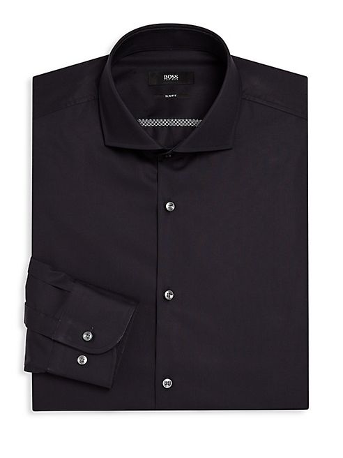 HUGO BOSS - Solid Slim-Fit Dress Shirt