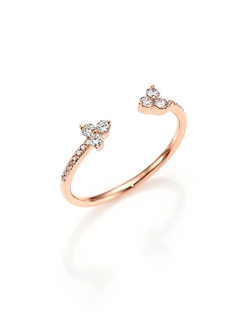 EF Collection - Open Diamond & 14K Rose Gold Ring