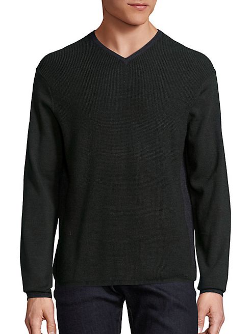 Zachary Prell - Colorblock V-Neck Sweater