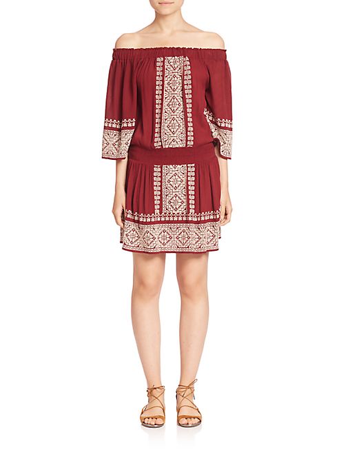 Tularosa - Fiona Off-the-Shoulder Embroidered Dress