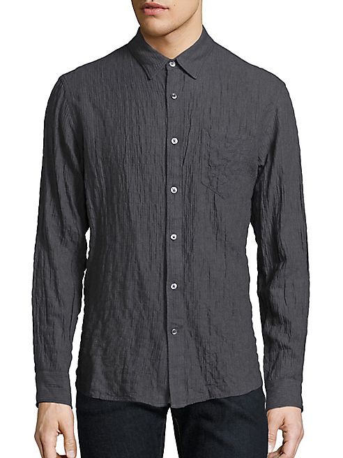 Billy Reid - Puckered Long-Sleeve Shirt