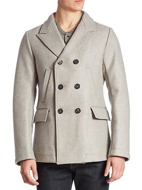 Billy Reid - Double-Breasted Wool Blend Peacoat