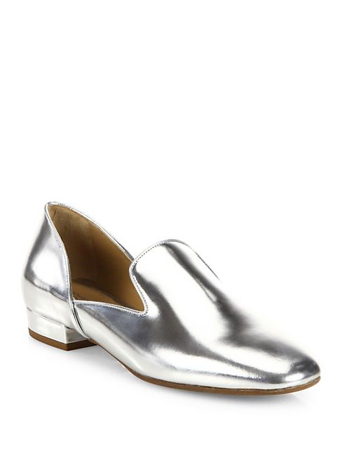 Michael Kors Collection - Fielding Metallic Leather Loafers