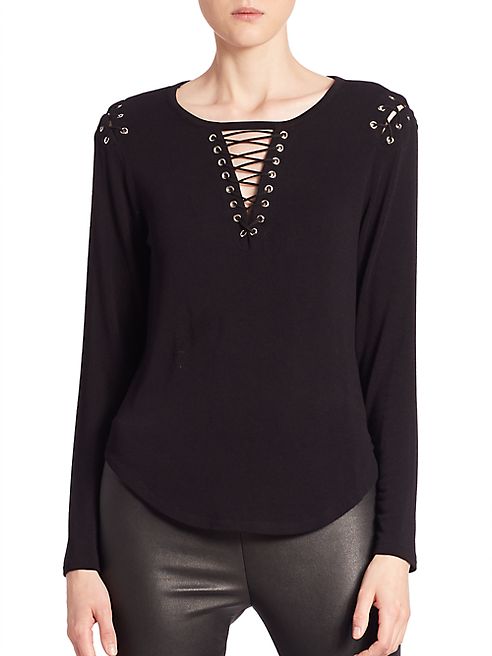 Generation Love - Vivi Long Sleeve Lace-Up Tee