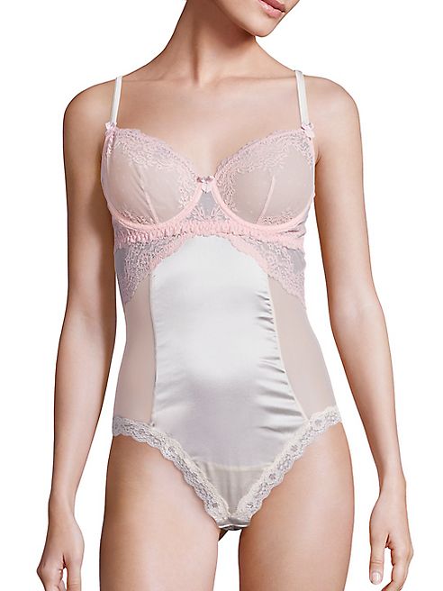 Mimi Holliday - Sugared Almond Silk Blend Underwired Bodysuit