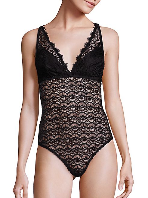 Mimi Holliday - Bisou One-Piece Scalloped Lace Bodysuit