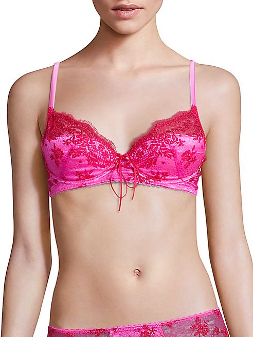 Mimi Holliday - Cinnamon Sugar Raised Lace Super Plunge Padded Bra