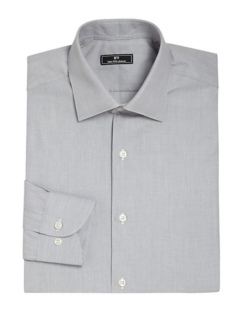 611 Saks Fifth Avenue New York - Micro Check Dress Shirt