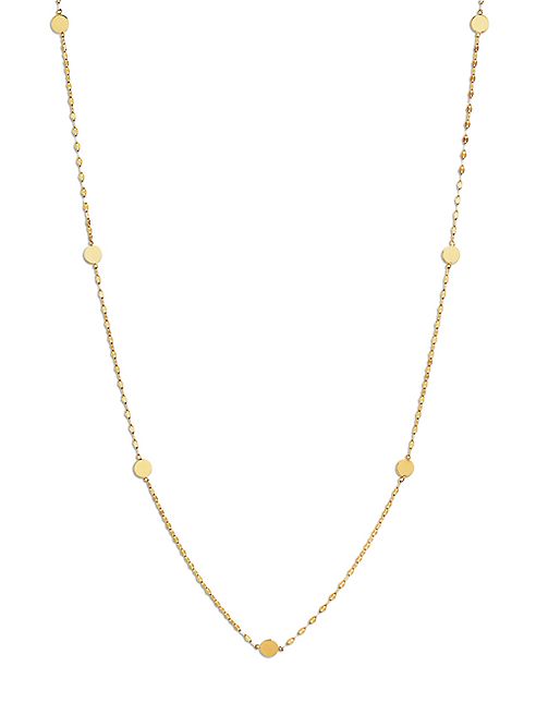 LANA JEWELRY - Ombre Disc 14K Yellow Gold Necklace